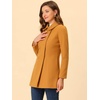 image:imageAllegra K Womens Peter Pan Collar Overcoat Double Breasted Winter Trench Pea CoatDark Khaki