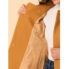 image:imageAllegra K Womens Peter Pan Collar Overcoat Double Breasted Winter Trench Pea CoatDark Khaki