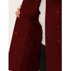 image:imageAllegra K Womens Peter Pan Collar Overcoat Double Breasted Winter Trench Pea CoatDark Red