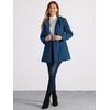 image:imageAllegra K Womens Peter Pan Collar Overcoat Double Breasted Winter Trench Pea CoatDeep Blue