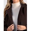 image:imageAllegra K Womens Peter Pan Collar Overcoat Double Breasted Winter Trench Pea CoatDeep Brown