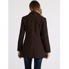 image:imageAllegra K Womens Peter Pan Collar Overcoat Double Breasted Winter Trench Pea CoatDeep Brown