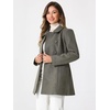 image:imageAllegra K Womens Peter Pan Collar Overcoat Double Breasted Winter Trench Pea CoatDusty Dark Grey