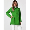 image:imageAllegra K Womens Peter Pan Collar Overcoat Double Breasted Winter Trench Pea CoatGreen