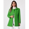 image:imageAllegra K Womens Peter Pan Collar Overcoat Double Breasted Winter Trench Pea CoatGreen