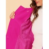 image:imageAllegra K Womens Peter Pan Collar Overcoat Double Breasted Winter Trench Pea CoatHot Pink