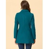 image:imageAllegra K Womens Peter Pan Collar Overcoat Double Breasted Winter Trench Pea CoatLake Blue