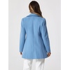 image:imageAllegra K Womens Peter Pan Collar Overcoat Double Breasted Winter Trench Pea CoatLight Grey Blue