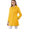 image:imageAllegra K Womens Peter Pan Collar Overcoat Double Breasted Winter Trench Pea CoatMustard Yellow