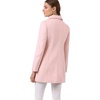image:imageAllegra K Womens Peter Pan Collar Overcoat Double Breasted Winter Trench Pea CoatPink