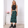 image:imageAllegra K Mesh Fishtail Skirt for Women Floral High Waist 2026 Spring Summer Bodycon Y2K Mermaid Midi SkirtsPeacock Blue