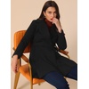 image:imageAllegra K Winter Pea Coats for Women Shawl Lapel Overcoat Single Breasted Belted Long Trench CoatBlack