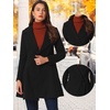image:imageAllegra K Winter Pea Coats for Women Shawl Lapel Overcoat Single Breasted Belted Long Trench CoatBlack