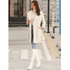 image:imageAllegra K Winter Pea Coats for Women Shawl Lapel Overcoat Single Breasted Belted Long Trench CoatLight Apricot