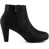 image:imageAllegra K Womens Chunky Heel Platform Ankle Boots  Round Toe Side Zipper Heel 3 17 Inches Party Halloween days Christmas Days Dating EveningBlack