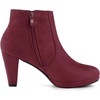 image:imageAllegra K Womens Chunky Heel Platform Ankle Boots  Round Toe Side Zipper Heel 3 17 Inches Party Halloween days Christmas Days Dating EveningBurgundy