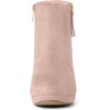image:imageAllegra K Womens Chunky Heel Platform Ankle Boots  Round Toe Side Zipper Heel 3 17 Inches Party Halloween days Christmas Days Dating EveningDust Pink