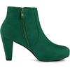 image:imageAllegra K Womens Chunky Heel Platform Ankle Boots  Round Toe Side Zipper Heel 3 17 Inches Party Halloween days Christmas Days Dating EveningEmerald Green