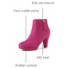 image:imageAllegra K Womens Chunky Heel Platform Ankle Boots  Round Toe Side Zipper Heel 3 17 Inches Party Halloween days Christmas Days Dating EveningHot Pink