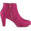 image:imageAllegra K Womens Chunky Heel Platform Ankle Boots  Round Toe Side Zipper Heel 3 17 Inches Party Halloween days Christmas Days Dating EveningHot Pink