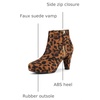image:imageAllegra K Womens Chunky Heel Platform Ankle Boots  Round Toe Side Zipper Heel 3 17 Inches Party Halloween days Christmas Days Dating EveningLeopard