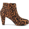 image:imageAllegra K Womens Chunky Heel Platform Ankle Boots  Round Toe Side Zipper Heel 3 17 Inches Party Halloween days Christmas Days Dating EveningLeopard