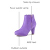 image:imageAllegra K Womens Chunky Heel Platform Ankle Boots  Round Toe Side Zipper Heel 3 17 Inches Party Halloween days Christmas Days Dating EveningLight Purple