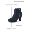 image:imageAllegra K Womens Chunky Heel Platform Ankle Boots  Round Toe Side Zipper Heel 3 17 Inches Party Halloween days Christmas Days Dating EveningNavy Blue