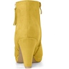 image:imageAllegra K Womens Chunky Heel Platform Ankle Boots  Round Toe Side Zipper Heel 3 17 Inches Party Halloween days Christmas Days Dating EveningYellow