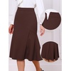 image:imageAllegra K Womens Fishtail Skirt Business Causal SkirtsDark Brown