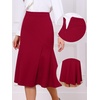 image:imageAllegra K Womens Fishtail Skirt Business Causal SkirtsDark Red