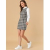 image:imageAllegra K Womens Peter Pan Dress 60s Color Block Mini Long Sleeve DressesBlack Orange