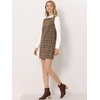 image:imageAllegra K Womens Peter Pan Dress 60s Color Block Mini Long Sleeve DressesDark Brown