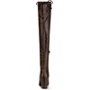 image:imageAllegra K Womens Pointed Toe Thigh High Boot Block Heel  Back Lace Up Chunky Heels Side Zipper Heel 2 34 Inches Party Halloween days Christmas Days Dating EveningCoffee