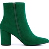 image:imageAllegra K Womens Pointy Toe Side Zip Block Heel Ankle Boots  Chunky Heel Side Zipper Heel 31 Inches Party Halloween days Christmas Days Dating EveningEmerald Green