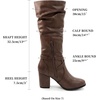 image:imageAllegra K Womens Slouch Buckles Biker Boots Chunky Heels Knee High BootBrown