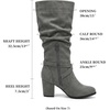 image:imageAllegra K Womens Slouch Buckles Biker Boots Chunky Heels Knee High BootGrey