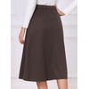 image:imageAllegra K Work Skirts for Women High Waist Button Down ALine Midi Skirts  Side Pocket Business Casual Dressy Casual Vintage Fall Winter WearBrown