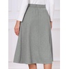 image:imageAllegra K Work Skirts for Women High Waist Button Down ALine Midi Skirts  Side Pocket Business Casual Dressy Casual Vintage Fall Winter WearGrey