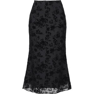 image:imageAllegra K Mesh Fishtail Skirt for Women Floral High Waist 2026 Spring Summer Bodycon Y2K Mermaid Midi SkirtsBlack