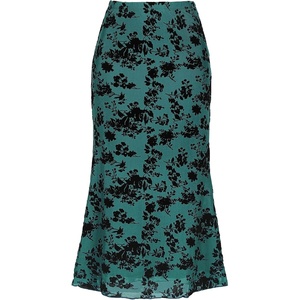 image:imageAllegra K Mesh Fishtail Skirt for Women Floral High Waist 2026 Spring Summer Bodycon Y2K Mermaid Midi SkirtsPeacock Blue