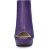 image:imageAllegra K Peep Toe Ankle Boots for Women Back Zip Chunky Heel Platform Boot  3 89 inches Heel Booties with Back Zipper Womens OpenToe Bootie Comfort Fall Winter Dress Casual BootsPurple