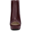 image:imageAllegra K Peep Toe Ankle Boots for Women Back Zip Chunky Heel Platform Boot  3 89 inches Heel Booties with Back Zipper Womens OpenToe Bootie Comfort Fall Winter Dress Casual BootsBurgundy