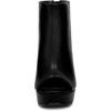 image:imageAllegra K Peep Toe Ankle Boots for Women Back Zip Chunky Heel Platform Boot  3 89 inches Heel Booties with Back Zipper Womens OpenToe Bootie Comfort Fall Winter Dress Casual BootsBlack