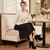 image:imageAllegra K Platform Booties for Women Slouch Round Toe Chunky Heel Ankle BootiesBlack