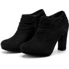 image:imageAllegra K Platform Booties for Women Slouch Round Toe Chunky Heel Ankle BootiesBlack