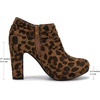image:imageAllegra K Platform Booties for Women Slouch Round Toe Chunky Heel Ankle BootiesLeopard