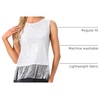 image:imageAllegra K Sequin Tops for Womens Fringe Sleeveless TanksWhite