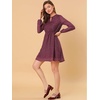 image:imageAllegra K Womens Choker V Neck Gilding Metallic Star Halloween Party Flared ALine DressBurgundy