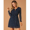 image:imageAllegra K Womens Choker V Neck Gilding Metallic Star Halloween Party Flared ALine DressDark Blue